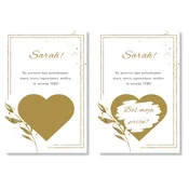 Personal Poročna kartica presenečenja/praskanka za pričo - Modern Gold Barva: Srebrna