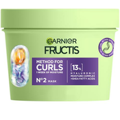 Garnier Fructis Method For Curls Mask maska za lase skodrani lasje suhi lasje valoviti lasje 370 ml unisex