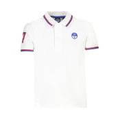 NORTH SAILS WHITE SHORT SLEEVED POLO SHIRT FOR CHILDREN