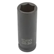 Rock FORCE Globoka udarna glava 20 mm šesterokotna 1/2
