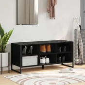 vidaXL Omara za čevlje Črna Orehovina 60 x 35 x 44 cm Konstruiran les