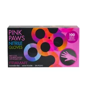 Framar Pink Paws Nitrile Gloves Medium 100 ks