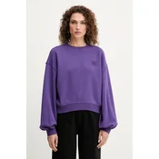 Bombažen pulover Pinko ženski, vijolična barva, 105510 A2RB