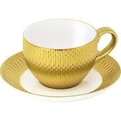LE COQ Deras skodelica za espresso s podstavkom, dolžina: 65 mm, širina: 95 mm, zlata (4 kos)