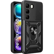 GS Oklepno ohišje za Infinix Hot 50 4G, CamShield Slide, črno