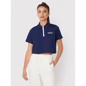 adidas Polo majica Crop HL6572 Mornarsko modra Relaxed Fit
