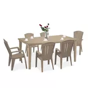 Futorini 6+1 set vrtnega pohištva cappuccino
