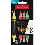 Dekorativni marker, komplet, 1,0/3,0 mm, dvostranski, akrilni, FABER-CASTELL Shake&Paint, 4 različne neonske barve, 4 kosi.