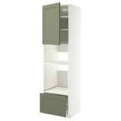 METOD / MAXIMERA Visoki element za ugradne uredaje, bela/Axstad sivozelena, 60x60x220 cm