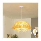Brilagi - LED luster na sajli CERIA BOHO 1xE27/40W/230V precnika 40 cm od rafije