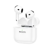 Bluetooth slušalke Yesido TWS32 BT 5.4 z ANC in mikrofonom - bela