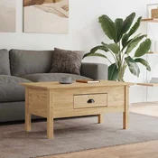 vidaXL Klubska miza s predalom BODO Medeno rjava 100 x 55 x 45,8 cm