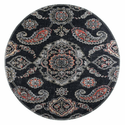 Crni perivi okrugli tepih o 80 cm – Vitaus