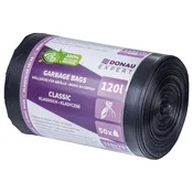 Vrečke DONAU EXPERT, CLASSIC LDPE, 120 l, 50 kosov, črne