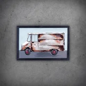 shumee 3D kovinska slika LOFT DOSTAVNI AVTO 60x40 cm