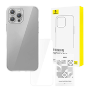 BASEUS Prozoren etui Baseus iPhone 15 Pro + kaljeno steklo