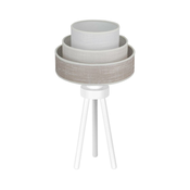 Brilagi - Stona lampa ALASKA LUNETA 1xE27/15W/230V siva/krem