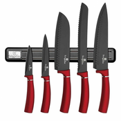 Greatstore komplet 5 kuhinjskih nožev z berlinger haus bh-2534 burgundy