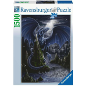 Ravensburger puzzle (slagalice) - 1500pcs Crno-plavi zmaj RA17105