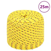 Vidaxl Vrv za čoln rumena 6 mm 25 m polipropilen