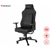 GENESIS NITRO 890 G2 igraca stolica, ergonomska, podesiva visina/nagib, 3D nasloni za ruke, CareGLide™ kotaci, crna