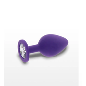 Diamond Booty Jewel Purple Large – silikonski analni plug, 9 cm