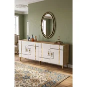 Hanah Home komoda Ilay 180, 180 cm, hrast Sapphire / bela / zlatna