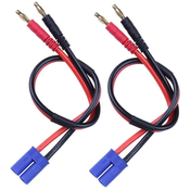 2 kosa EC5 polnilnega kabla s 4,0 mm banana vtičem | EC5 priključek, črno modra