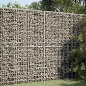 vidaXL Gabion z 3,5 mm žico in 5x10 cm mrežo 100x30x200 cm