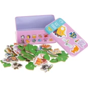 Ikonka KIK Puzzle v škatli Živali 24 kosov