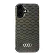 Audi Audi IML vzorec šivanja MagSafe iPhone 16 6.1 črno/črno trdo ohišje AU-IMLMIP16-Q5/D3-BK