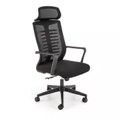 Halmar Ergonomski pisarniški stol Fabio v črni barvi