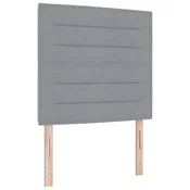 Vidaxl Vzglavje Svetlo siva 90 cm blago