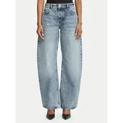HUGO Jeans hlače Gennie  50567758 Modra Barrel Fit