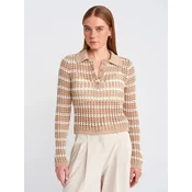 Dilvin Pulover Pullover bež/bela