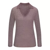 VIVANCE Pulover mauve/bela