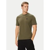 Napapijri Majica S-Badge NP0A8949 Khaki Regular Fit