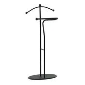 Autronic Nijemi sluga Mute servant, height 110 cm, solid rubberwood, black stain, black metal (83213 BK)