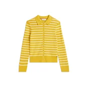 TOMMY HILFIGER Pletena jopa pesek/rumena