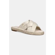 Tommy Hilfiger Espadrile Satin Espadrille Mule FW0FW08502 Bež