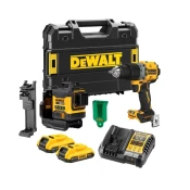 Dewalt Set: laser DCLE34031 + vrtalnik DCD805 + 2x baterije + polnilec + etui DCK2095D2T