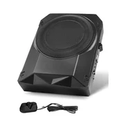 VEVOR Avtomobilski subwoofer 10 palcev tanek napajan pod sedež 35x255x85 cm črn