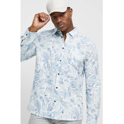 Lanena košulja Medicine boja: bijela, regular, s klasicnim ovratnikom