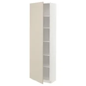 METOD Visoki element s policama, bela/Havstorp bež, 60x37x200 cm