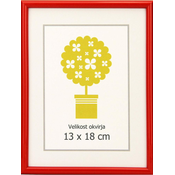 Karako Foto okvir 13x18 cm, plastika, namizni, stenski, 95 rdeč