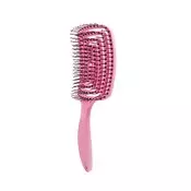 INF Ergonomska ukrivljena krtača z zračnikom za masažo lasišča Pink, (5000202992)