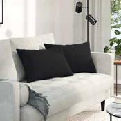 Jastucici za sofu 2 pcs Crna 60 x 40 cm tkanina