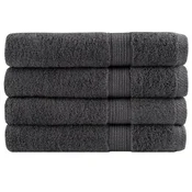Vidaxl Premium brisače SOLUND 4 kosi antracit 100x200 cm 600 gsm