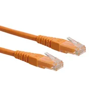 ROLINE Roline 21.15.1527 RJ45 omrežni kabel\, Patch kabel CAT 6 U/UTP 0.50 m oranžna  1 kos, (20420103)