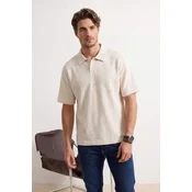 Trendyol Muška majica Tmnss26Po00007, Krem